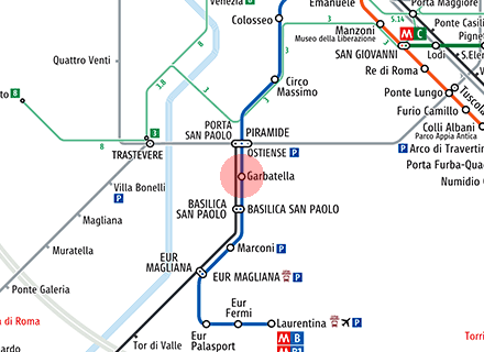Garbatella station map