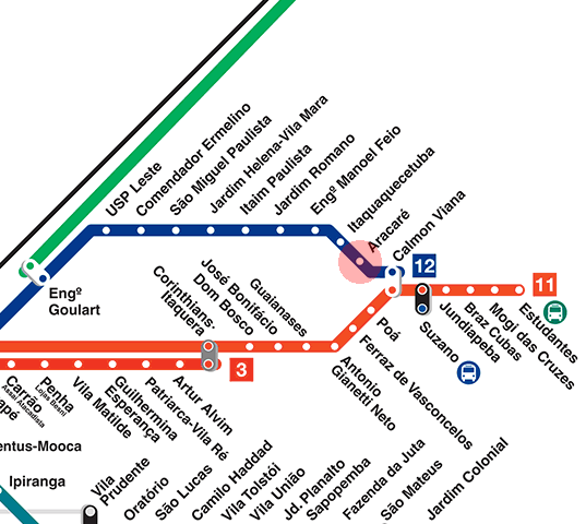 Aracare station map