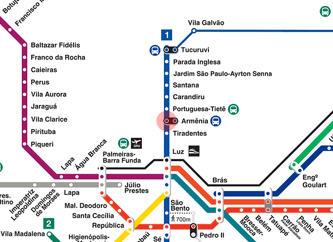 Armenia station map