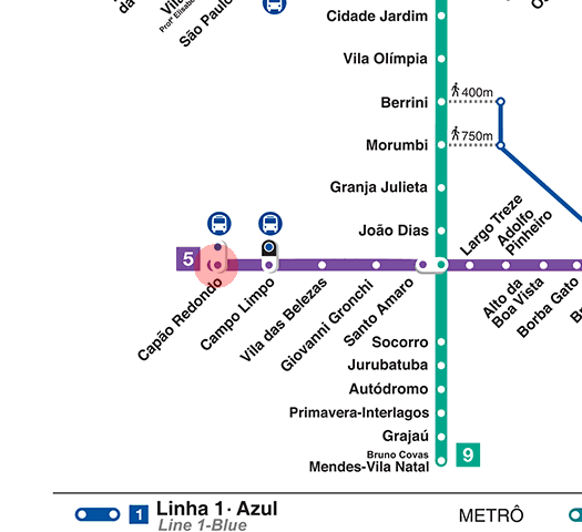 Capao Redondo station map