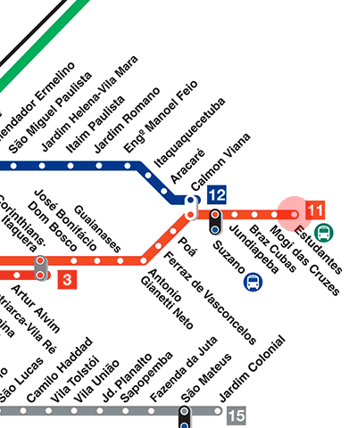 Estudantes station map