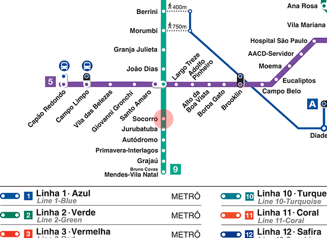 Socorro station map