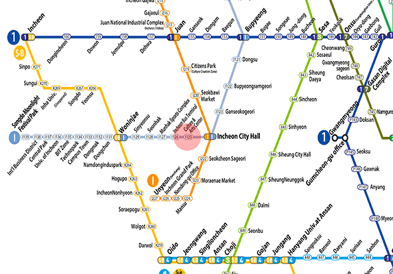 Arts Center station map