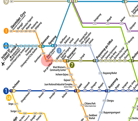 Asiad Stadium station map