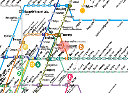 Bonghwasan station map