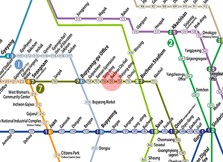 Bucheon City Hall station map