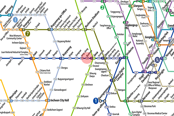 Bucheon station map