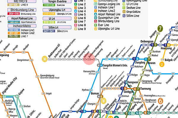 Bukhansan Bogungmun station map