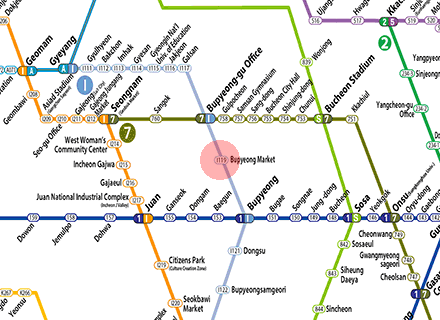 Bupyeong Market station map