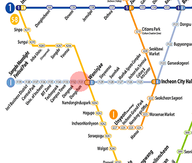 Dongchun station map