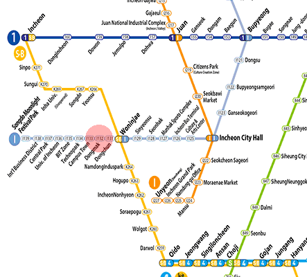 Dongmak station map
