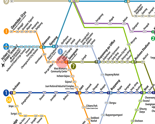 Gajeong Jungang Market station map