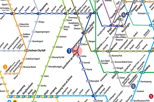 Geumcheon-gu Office station map