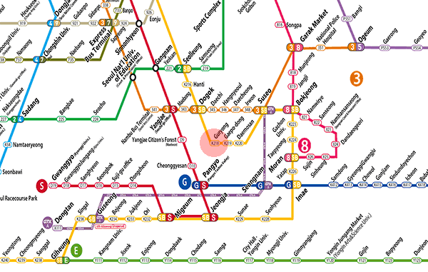 Guryong station map