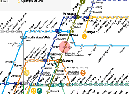 Hagye station map