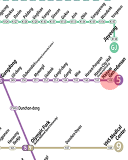 Hanam Geomdansan station map