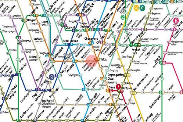 Hangangjin station map