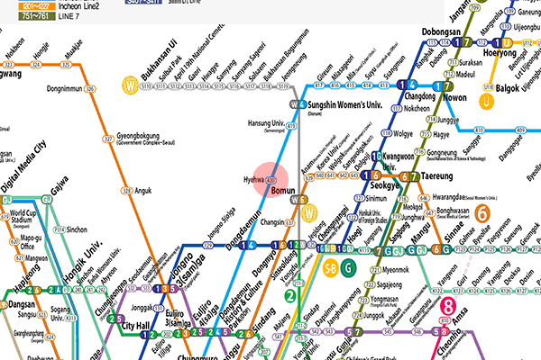 Hyehwa station map