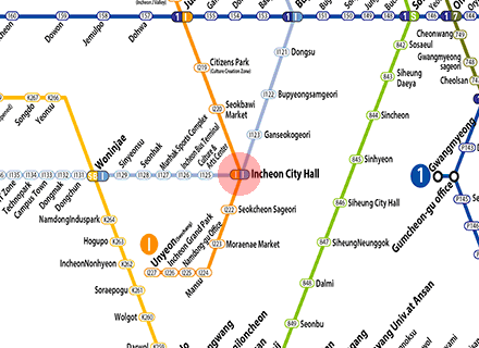 Incheon City Hall station map