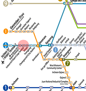 Incheon International Airport Cargo Terminal station map