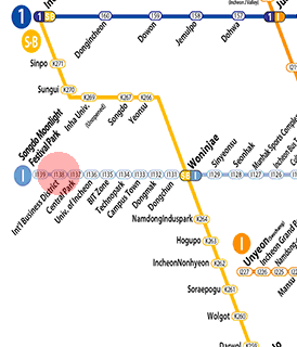 International Business District station map