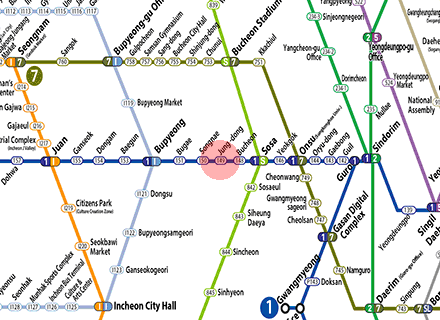 Jung-dong station map