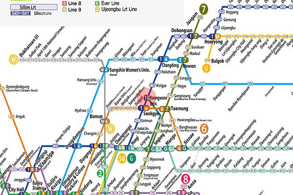 Kwangwoon University station map