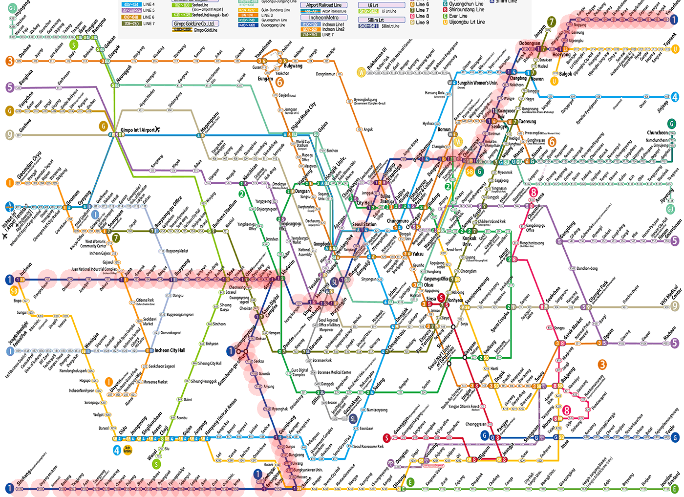 Seoul subway Line 1 map