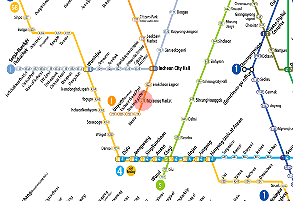 Moraenae Market station map