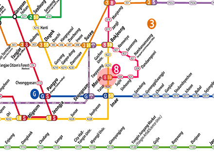 Moran station map