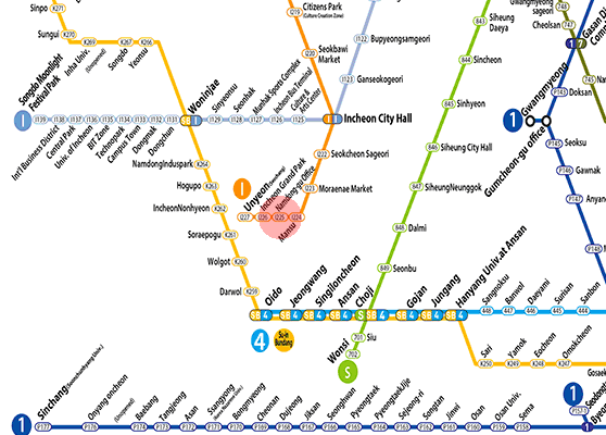 Namdong-gu Office station map