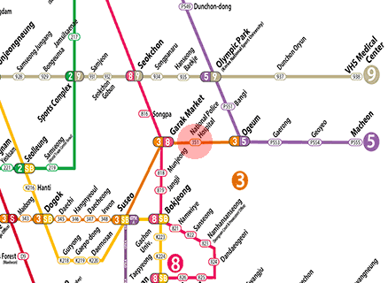 National Police Hospital station map