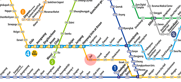 Sari station map