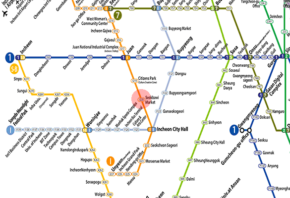 Seokbawi Market station map