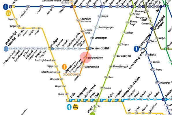 Seokcheon Sageori station map