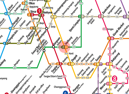 Seolleung station map