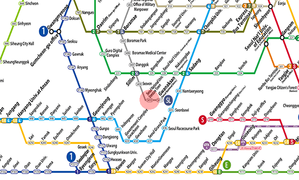 Seoul National Univ. Venture Town station map