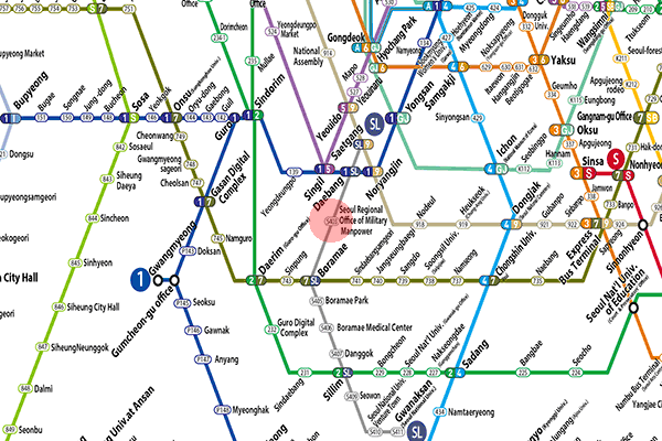 Seoul Regional Office of Military Manpower station map