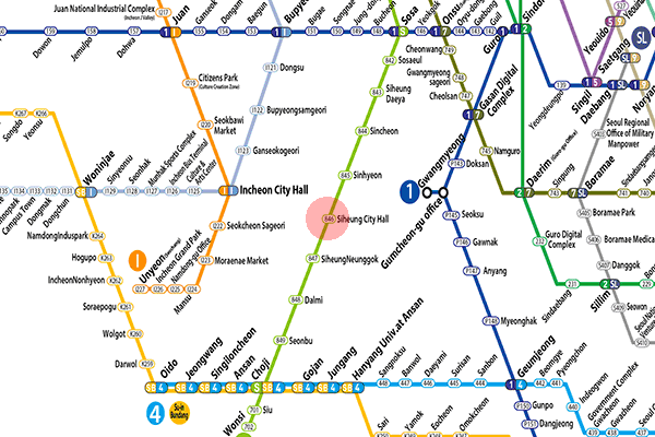 Siheung City Hall station map