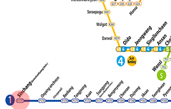 Sinchang station map