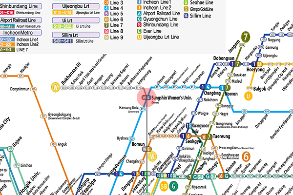 Sungshin Women's University station map