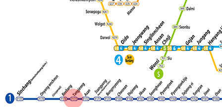 Tangjeong station map