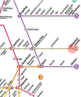 VHS Medical Center station map