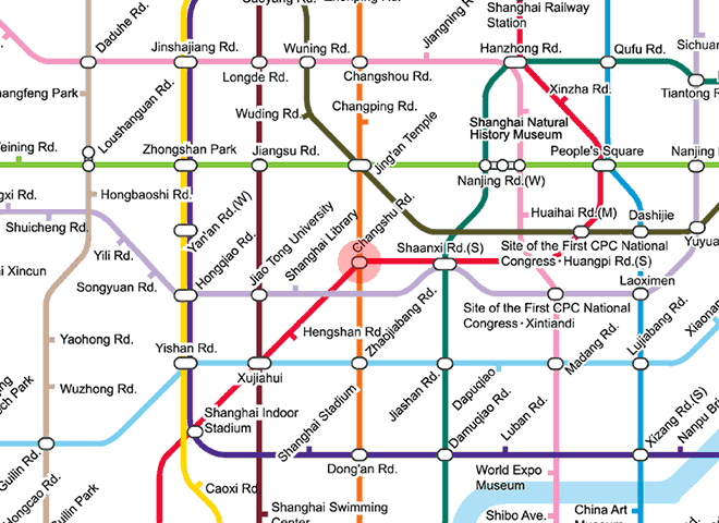 Changshu Road station map