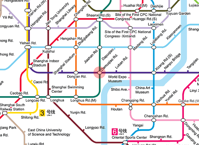 Damuqiao Road station map