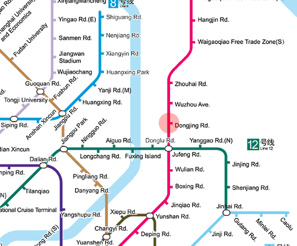 Dongjing Road station map