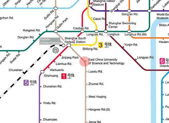 East China University of Science and Technology station map