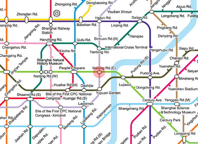 East Nanjing Road station map