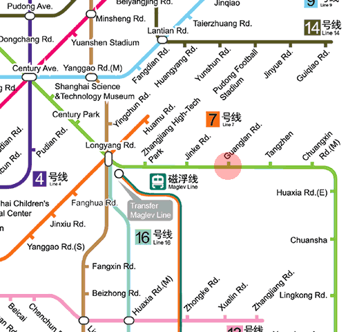 Guanglan Road station map
