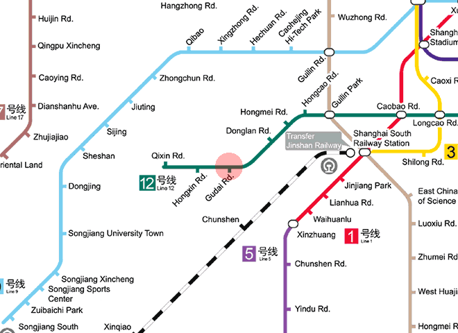 Gudai Road station map